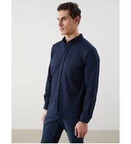 LCWAIKIKI Classic Lacivert Regular Fit Uzun Kollu Oxford Erkek Gömlek