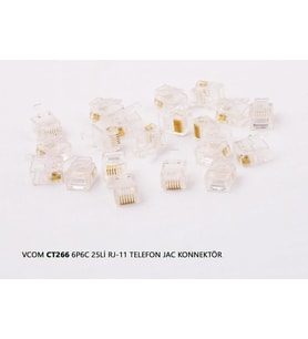 Vcom CT266 6P6C 20li RJ-11 Telefon Jac Konnektör