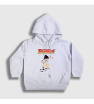 Presmono Unisex Çocuk Beyaz Dribbler Futbol Anime Kaptan Captain Tsubasa Kapüşonlu Sweatshirt 320418tt