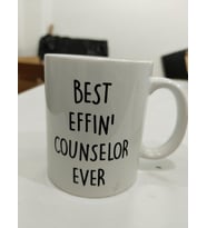 Best Effin Counselor Ever Kupa - En İyi Danışman Komik Seramik Bardak Hediyesi 325ml