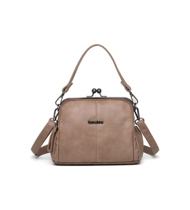 Yıkama Deri Burslu Postacı Kadın Çantası 21-K Barcelona 1903-7