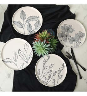 Leaf Traces Nordıc Pasta Tabağı 22 Cm 4 Adet / 22881-82-83-85
