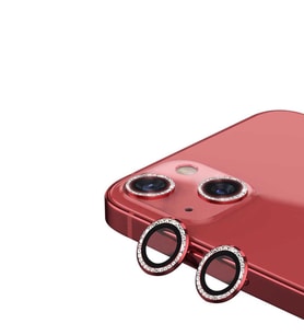 Binano Iphone 11/12/12 Mini Taşlı Kırmızı Kamera Koruyucu