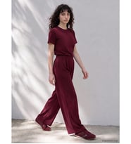 LCW Petite Bordo Soft Touch Kadın Pileli Eşofman Altı