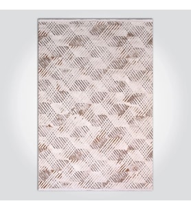 Makine Kaymaz Yıkanabilir Bej Geometrik Triko Salon Halısı Mutfak Halısı Koridor Halısı Yolluk FV01K