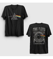 Presmono Unisex Siyah Tour V2 Pink Floyd Sırt Baskılı T-Shirt 518200tt