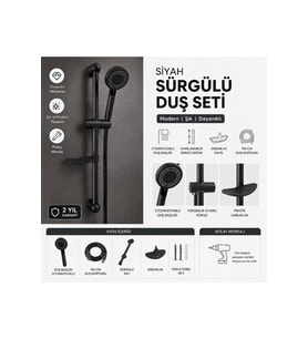 Duş Başlığı Duş Sistemi Sürgülü Prestij