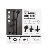 Duş Başlığı Duş Sistemi Sürgülü Prestij