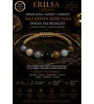 Sertifikalı Erkek Şans Kısmet Bereket Nazardan Korunma Doğal Taş Bilekliği - Ayarlamalı Unisex Lüks