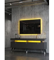 KARNAVAL LEDLİ TV ÜNİTESİ ANTRASİT 150 cm L8303-4