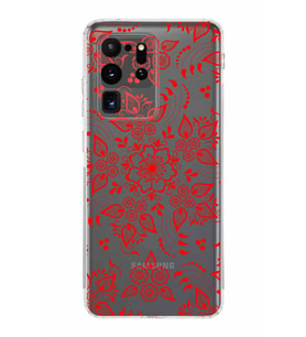 Samsung Galaxy S20 Ultra  Kamera Korumalı Kapak Nostalji Desen Tasarımlı  Şeffaf Kılıf