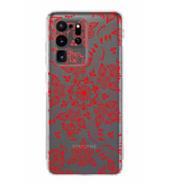 Samsung Galaxy S20 Ultra  Kamera Korumalı Kapak Nostalji Desen Tasarımlı  Şeffaf Kılıf