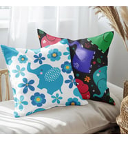 eJOYA Uğurlu Fil Tasarımlı 2'li Yastık İçi Ve Kırlent Kılıfı 45cm 113484