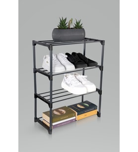 Metal Çok Amaçlı Raf Ayakkabılık Kitaplık Çiçeklik 4 Katlı Organizer