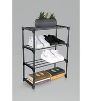 Metal Çok Amaçlı Raf Ayakkabılık Kitaplık Çiçeklik 4 Katlı Organizer