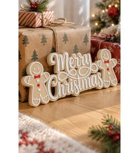 Zencefilli Kurabiye Adam Mutlu Noel Tabelası Sevimli Dekoratif Biblo