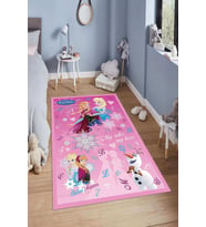 Dijital Baskılı Kaymaz Taban Yıkanabilir Kolay Temizlenir Modern Çocuk Odası Halısı NDÇ-HT-1194 (Pembe)
