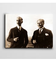 Atatürk ve Irak Kralı Faysal Kanvas Tablo