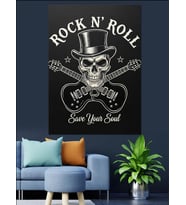 Rock N Roll Ruhunu Kurtar Dekoratif Kanvas - Mdf Ahşap Tablo