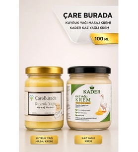 ÇareBurada Kuyruk Yağlı Krem 100 ml + Kader Kaz Yağlı Krem 210 ml