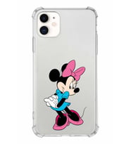 Apple iPhone 11 Uyumlu Köşe Korumalı Antişok  Kapak Minnie Mouse Tasarımlı Şeffaf  Kılıf