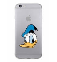 Apple iPhone 6S Plus Uyumlu Kapak Donald Duck Tasarımlı Şeffaf Silikon Kılıf