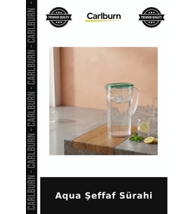 Özel Üretim Plastik Kapaklı Ergonomik Mutfak Buzdolabı Uyumlu Aqua Şeffaf Sürahi