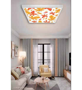 Living Room Chandelier-autumn Leaves-60cmx60cm-54w Led-square-led Lamp-new Chandelier-new Light