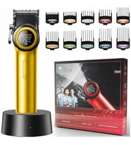 VGR V-001 Profesyonel  Berberler için Karbon Çelik Bıçak Saç Kesme Makinesi 9000RPM, LED Ekran
