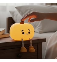 Sevimli Balkabağı Silikon Gece Lambası Yatak Odası Uyku Lambası