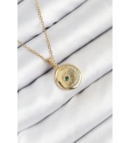 pilelistore 316L Çelik Zirkon Taşlı Ay Ve Güneş Model Gold Renk Kadın Kolye - TJ-BKO10539