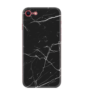 Apple iPhone 5 6 7 8 Plus Se XR Kılıf Desemli Silikon Siyah Mermer 1299