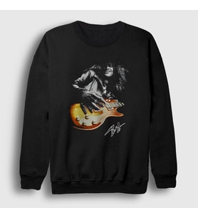 Presmono Unisex Siyah Sign Guitarist Guns N' Roses Slash Sweatshirt 411850tt