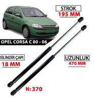 OPEL CORSA C BAGAJ AMORTİSÖRÜ 2000-2006