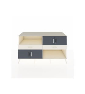 Kronos Konsol 3 Raflı 2 Çekmeceli 4 Kapaklı 176x59x99 Aytaşı-Antrasit/Aytaşı
