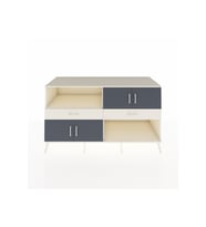 Kronos Konsol 3 Raflı 2 Çekmeceli 4 Kapaklı 176x59x99 Aytaşı-Antrasit/Aytaşı