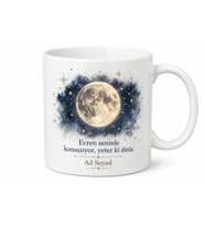 Astroloji Dolunay Yıldız Temalı Kupa Bardak Burç Hediye Porselen Mug