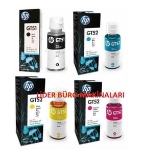 HP GT51, HP GT52 ORJİNAL KARTUŞ 4 LÜ SET ÜCRETSİZ KARGO
