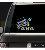 Toyota Ford Jeep Mitsubishi Off Road 4x4 Hologram Oto Sticker Araba Yapıştırma Etiket 15 X 11 Cm
