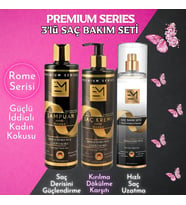 Kadın Rome Serisi 3lü Şampuan, Saç Kremi, Keratin Saç Bakım Sütü 375 Ml - 375 Ml - 200 ml