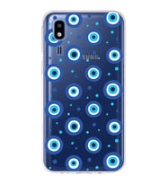 PrintiFy Samsung Galaxy A2 Core ile Uyumlu 1mm Slim Fit Nazar Boncuğu 1 Baskılı Şeffaf  Kılıf