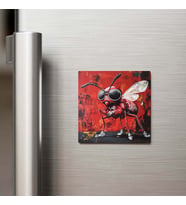 Fire Ant - Ateş Karıncası - Güneş Gözlüklü Style - Buzdolap Magneti - 9x9 Cm