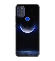 Reeder P13 Blue Max 128gb Kılıf Resimli Desenli Silikon Boyun Askılı Midnight Moon 1802