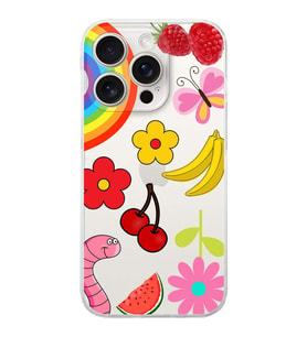 PrintiFy iPhone 15 Pro Max ile Uyumlu Water Color 5  Kamera Korumalı Şeffaf  Kılıf
