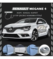 Renault Megane 4 Oto Araç Kapı Koruma Fitili 5metre Parlak Gri Renk