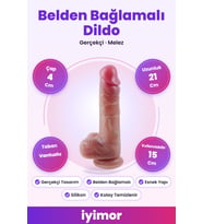 21 Cm Ultra Gerçekçi Melez Belden Bağlamalı Vantuzlu Dildo Penis – iyimor