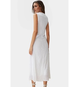 Astarlı A Line Gofre Dokulu Polyester Maxi Elbise Rahat Günlük Stil Kullanım İçin