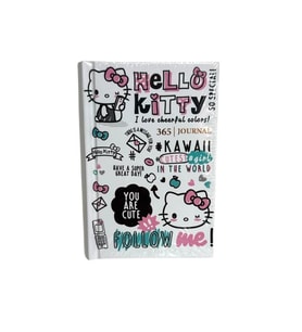 VICTORIA'S JOURNALS 525-1990 HELLO KITTY AND FRIEDNS A7 SERT KAPAK  GÜNLÜK AJANDA 80 GR. 368 SAYFA