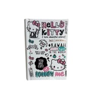 VICTORIA'S JOURNALS 525-1990 HELLO KITTY AND FRIEDNS A7 SERT KAPAK  GÜNLÜK AJANDA 80 GR. 368 SAYFA