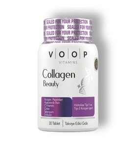 VOOP Collagen Beauty Tip 1 Ve Tip 3  Kolajen Hyaluronic Asit Q10 Biotin Çinko - 30 Tablet